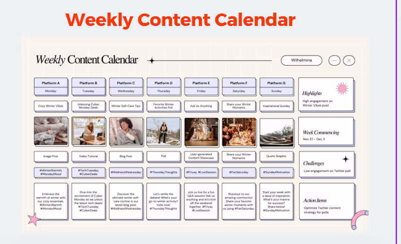 Cover image for Sample Content Calendar