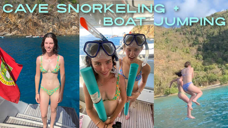 Cover image for cave snorkeling + Sail boat room tour!! - YouTube