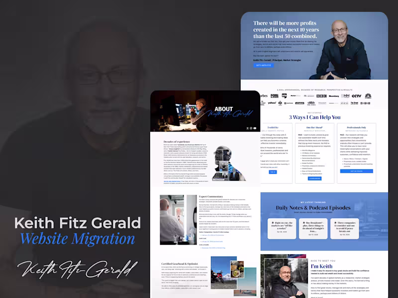 Cover image for Website Migration and Design | Keith Fitz-Gerald 