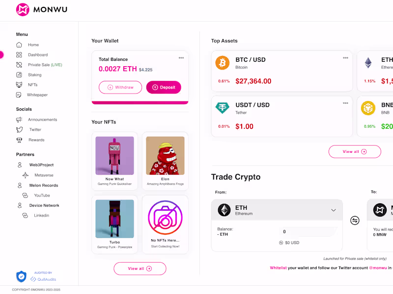 Cover image for MONWU - Utility & Rewards ERC-20 Token