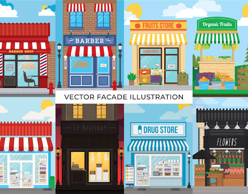 Cover image for Facade Illustration Series for StockUnlimited (2015)