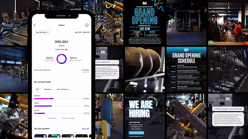 Cover image for Social Media Launch Strategy | Luxury Gym