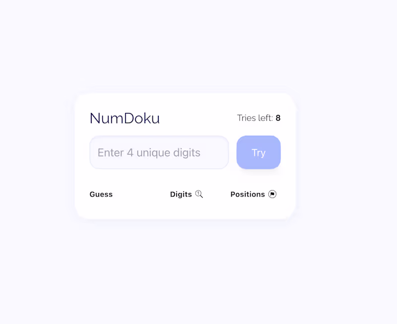 Cover image for NumDoku, logic-based game