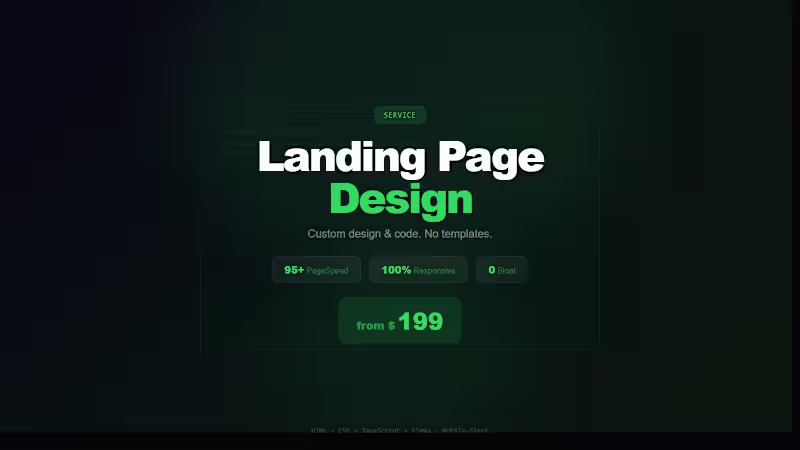 Cover image for Landing Page — Design & Development