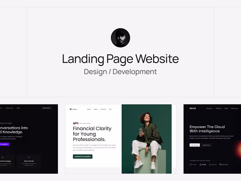Cover image for Landing Page website - Design & Development