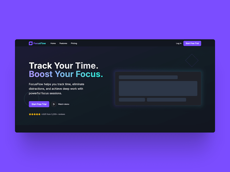 Cover image for FocusFlow Productivity SaaS - Bolt.new Concept