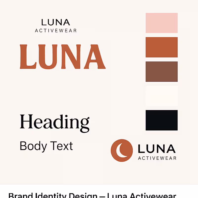 Cover image for 🎨Brand Identity Design — Luna Activewear A creative brand i...