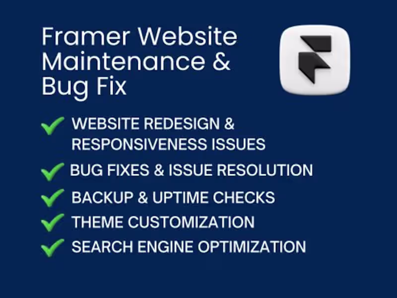 Cover image for Framer Website Maintenance & Updates