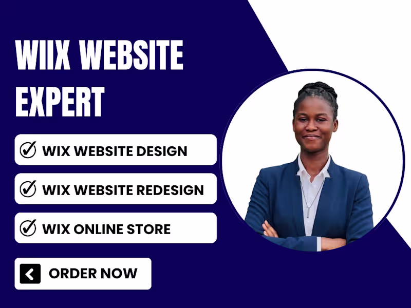 Cover image for build wix website design, redesign wix website, wix online store