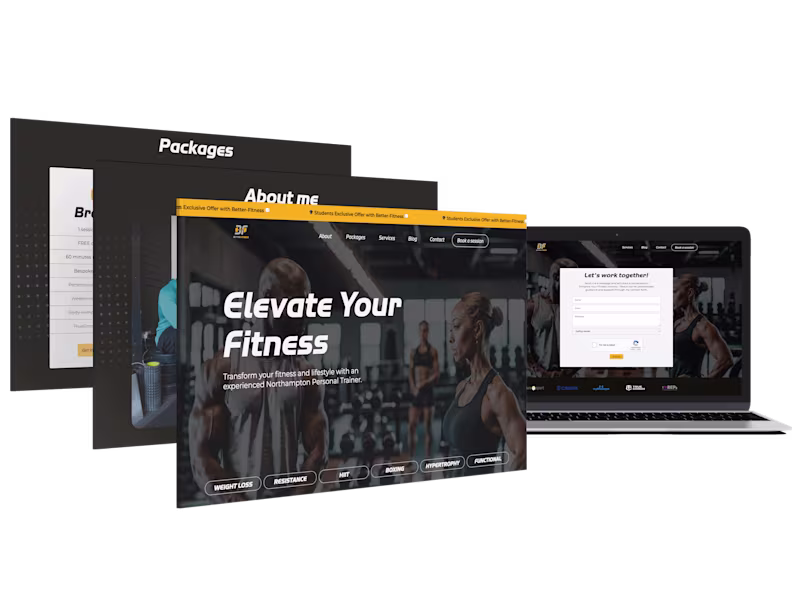 Cover image for Fitness Brand Custom Webflow Design