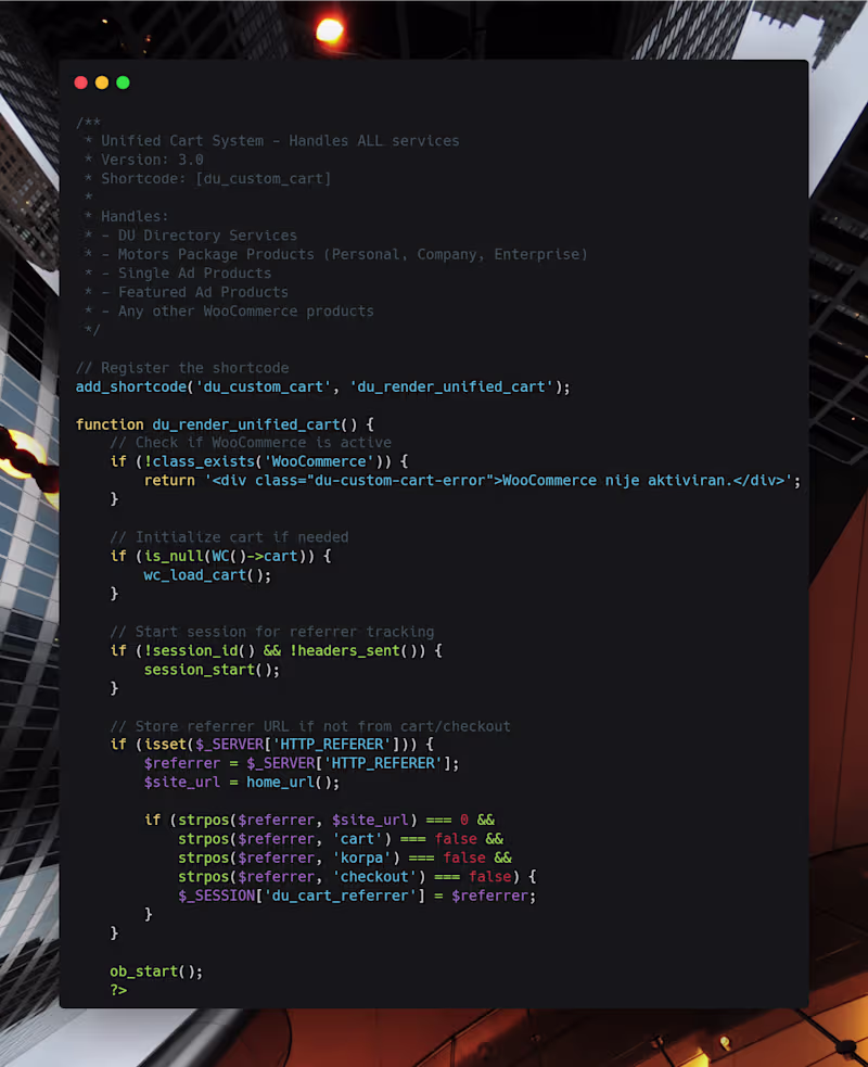 Cover image for Unified Multi-Service Cart System