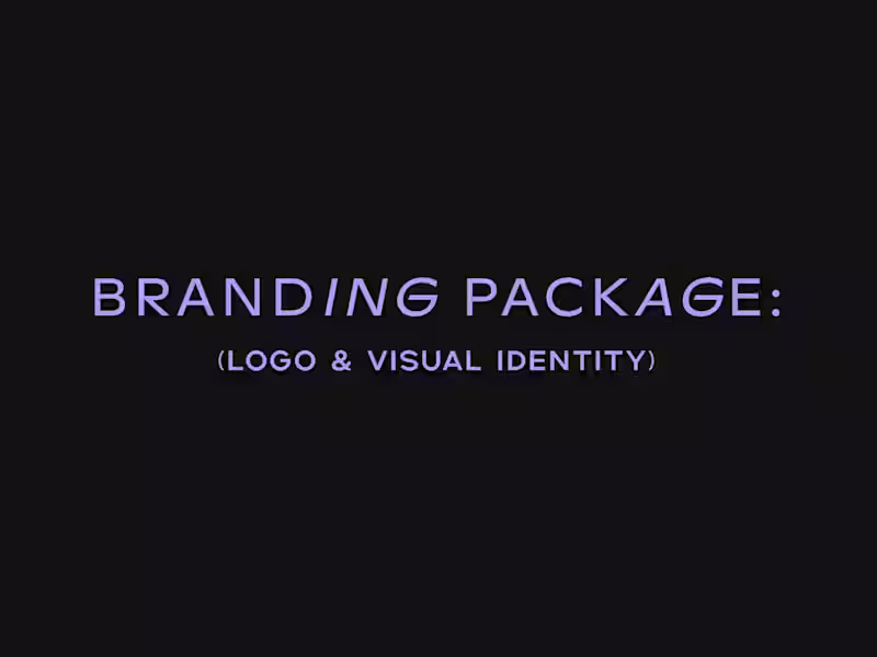 Cover image for Brand Package: Logo & Visual Identity