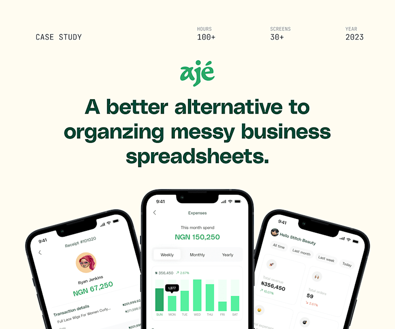 Cover image for Aje - A case study on Behance