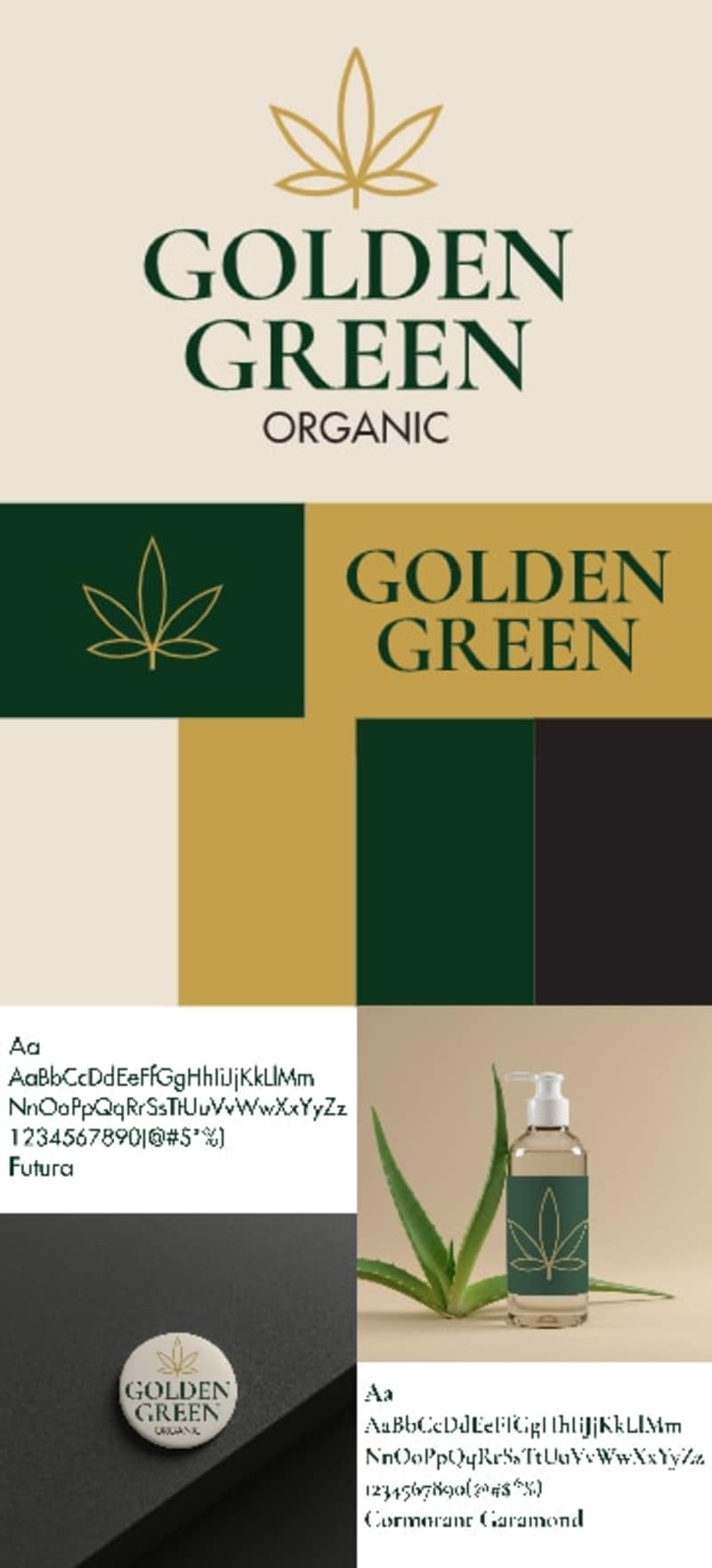 Cover image for Golden Green Organic – Natural Product Branding Board