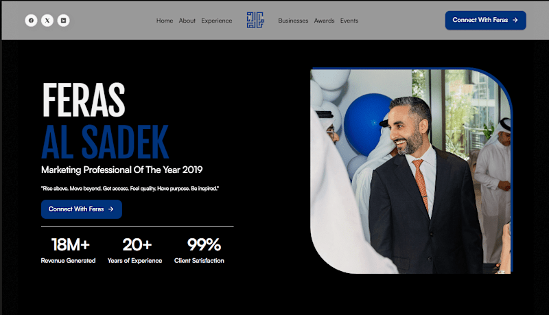 Cover image for Personal Website Design for Feras Al Sadek