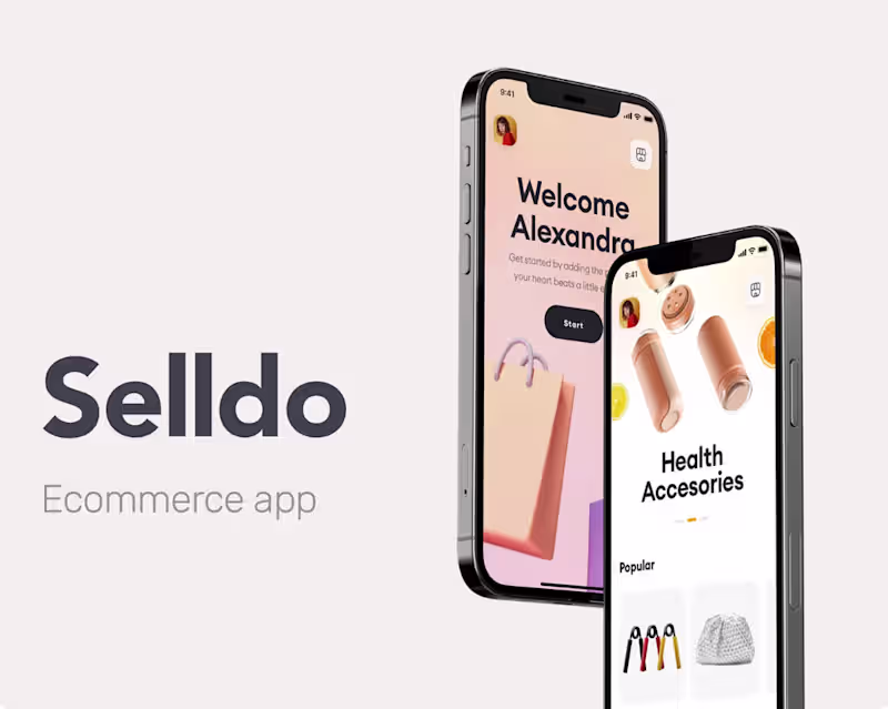 Cover image for eCommerce App Design for Selldo