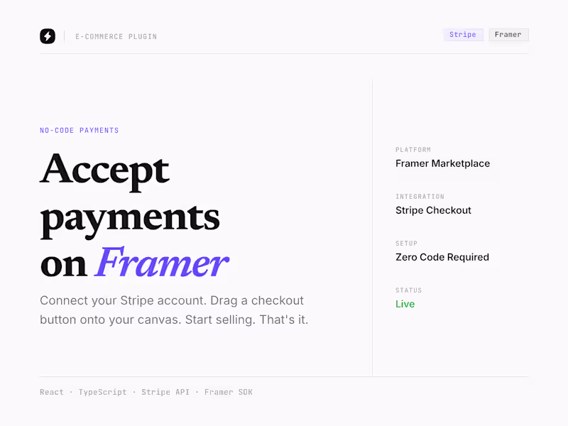 Cover image for Axle — E-Commerce Plugin Built