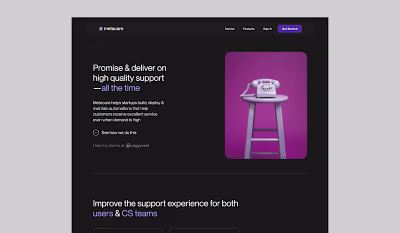 Cover image for Metacare Framer Landing Page | UI/UX Design | Responsive Website