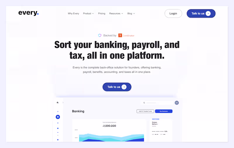 Cover image for Every.io Landing Page redesign