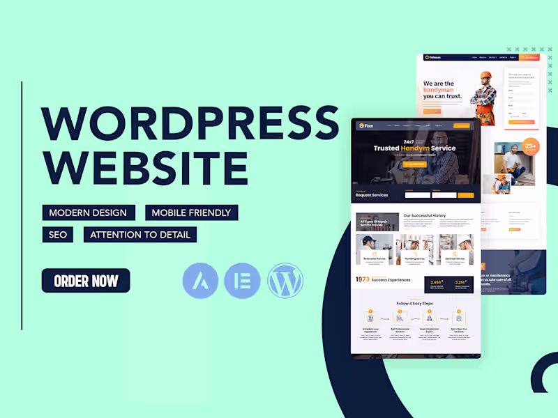 Cover image for I will design, redesign modern wordpress website using Elementor