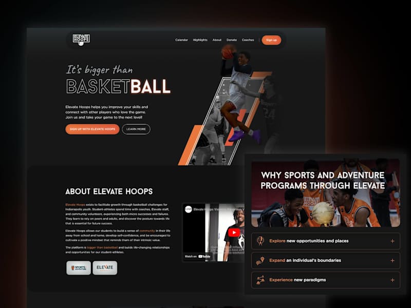 Cover image for Web Design & Webflow Development for Elevate Hoops
