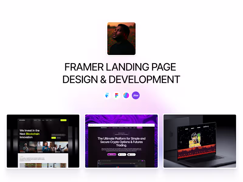 Cover image for Framer Landing Page Design & Development