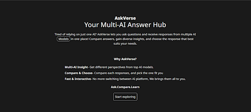 Cover image for AskVerse AI Chat Platform Development