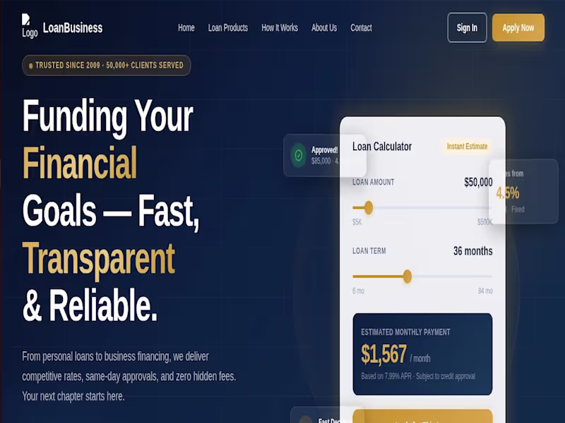 Cover image for Digital Loan Application & Lending Platform