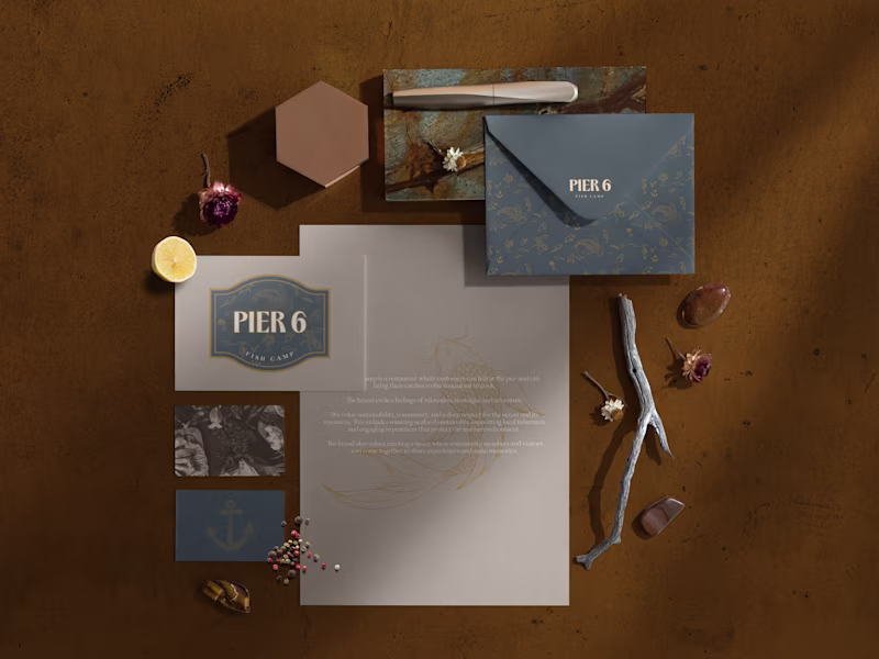 Cover image for Pier 6 Fish Camp Brand Identity