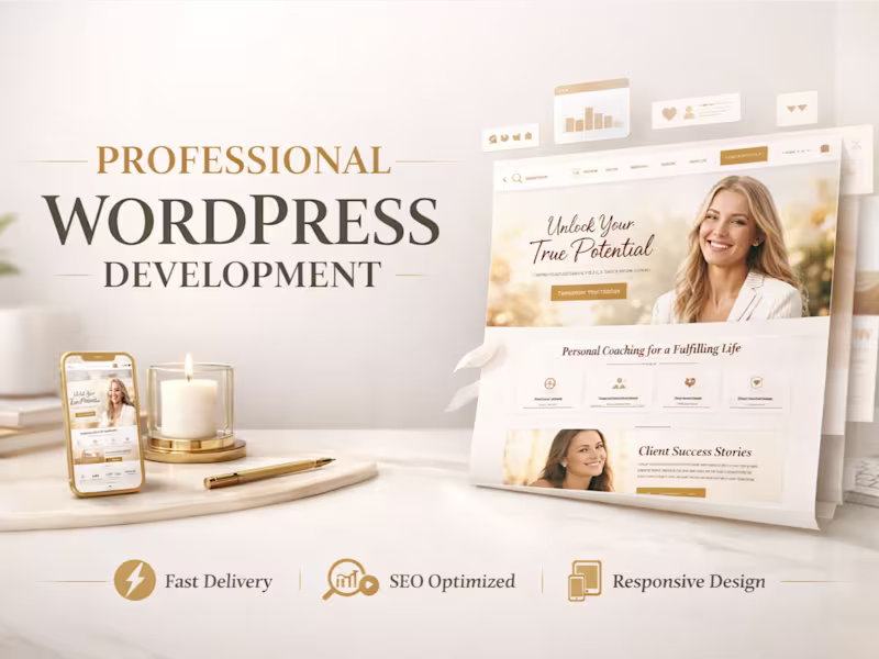 Cover image for I will create responsive wordpress website design and blog setup