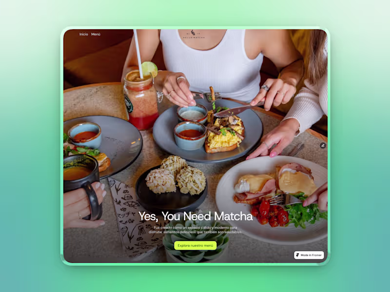 Cover image for Landing + Menú para @HelloMatcha