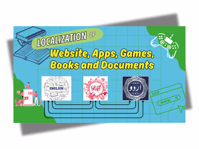 Cover image for Provide hindi and urdu localization for websites, games,and more