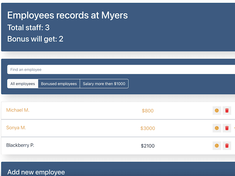 Cover image for Employees Record React App