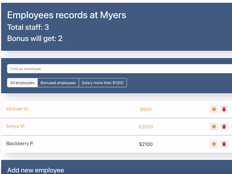 Cover image for Employees Record React App
