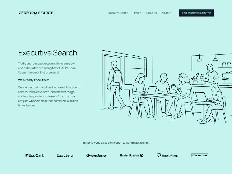 Cover image for NYC Executive Search Recruiting Firm Website I recently desi...