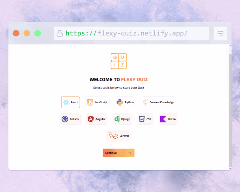 Cover image for Flexy Quiz