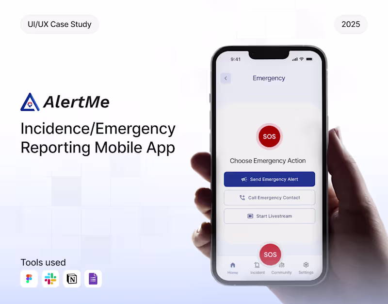 Cover image for AlertMe: An Incidence/Emergency Report Mobile App