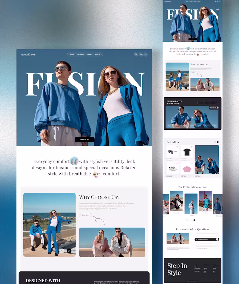 Cover image for Designed this Fashion E-commerce Website
