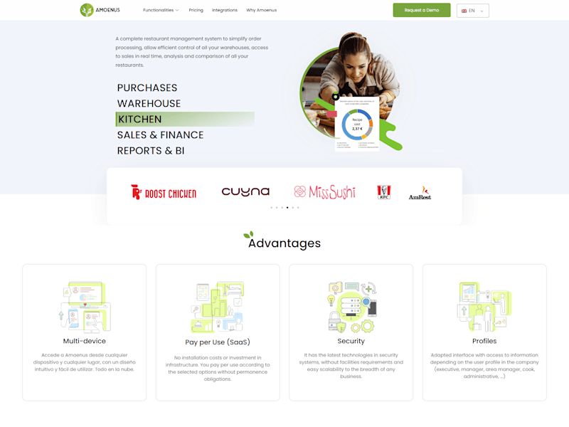 Cover image for Amoenus - Restaurant Management System Website