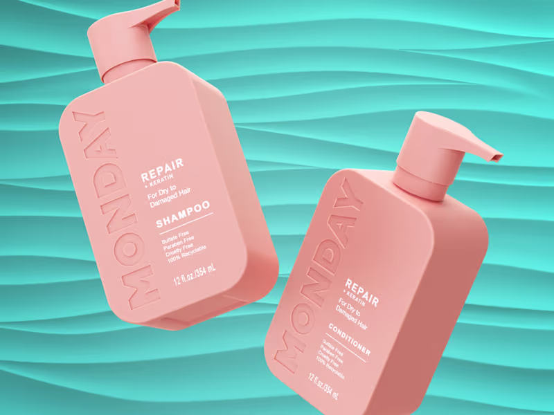 Cover image for Visualization for the MONDAY Shampoo & Conditioner brand