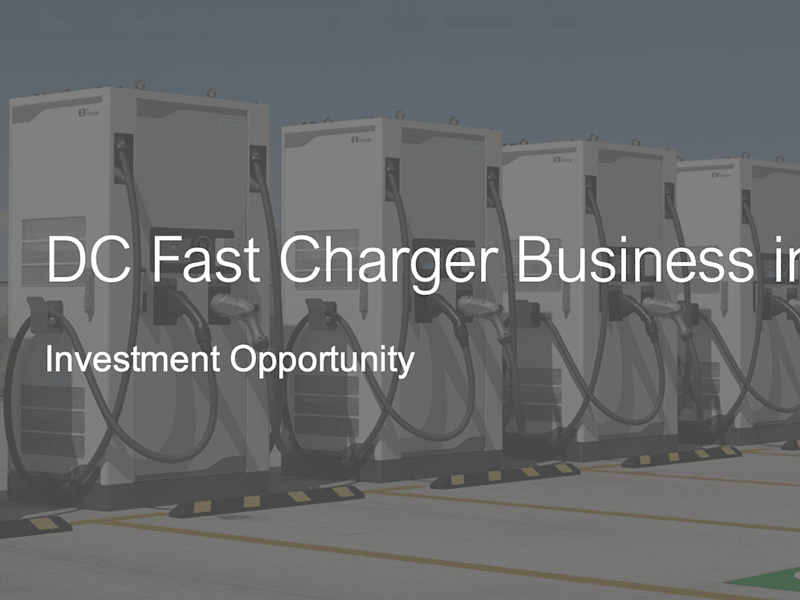 Cover image for Investor Pitch Deck for DC Fast Charger Business in Oman