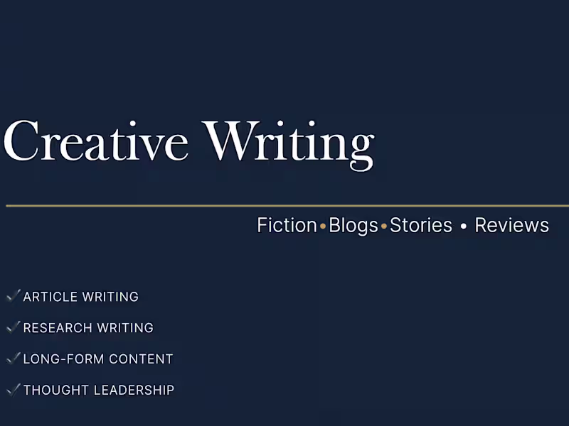 Cover image for Creative Content Writing