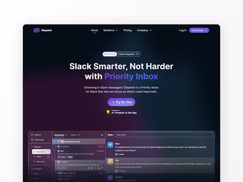 Cover image for Landing page for Dispatch