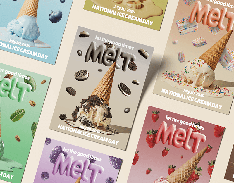 Cover image for Melt Ice Cream - National Ice Cream Day Promo Posters