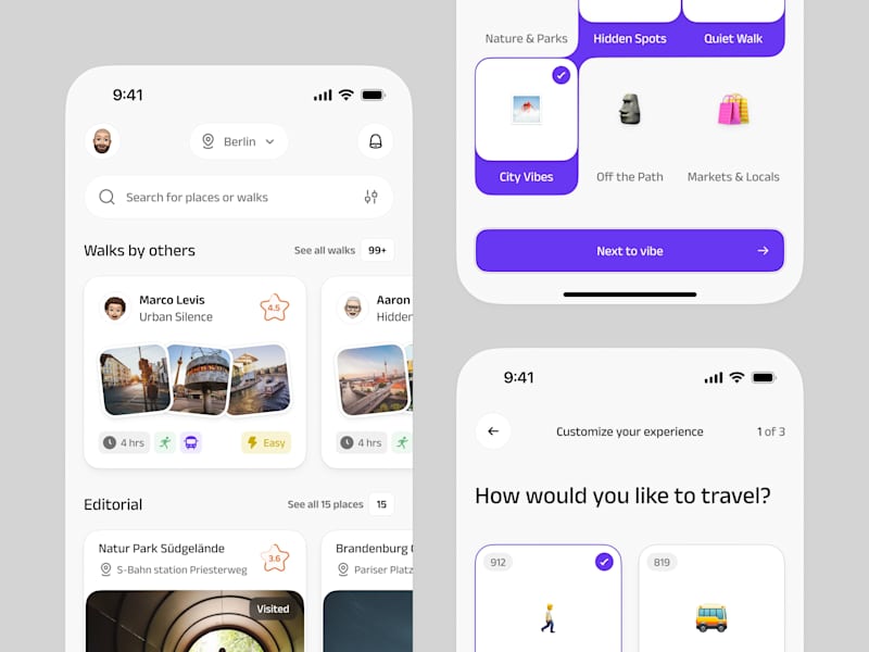 Cover image for Walkguide Mobile App Interface Design