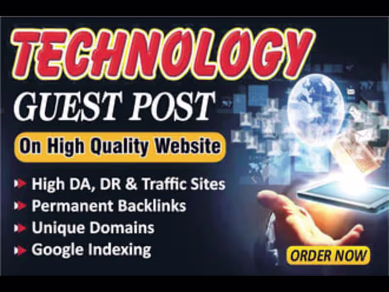 Cover image for I will publish technology guest post on my high da 80 site