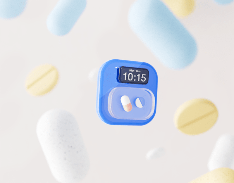 Cover image for Medication reminder app. A video on Behance