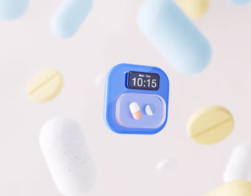 Cover image for Medication reminder app. A video on Behance