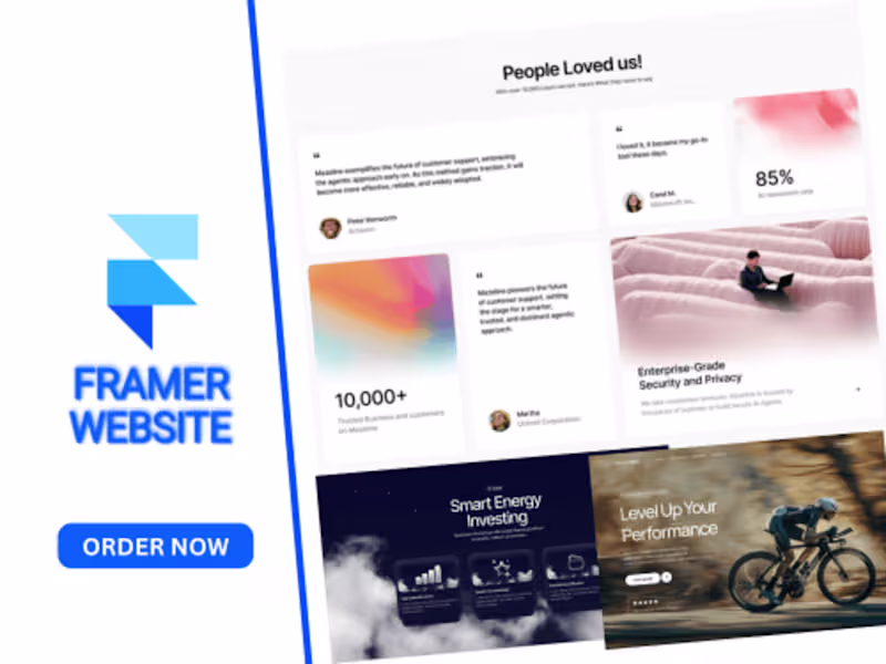 Cover image for Custom Framer Website Design and Development For Businesses