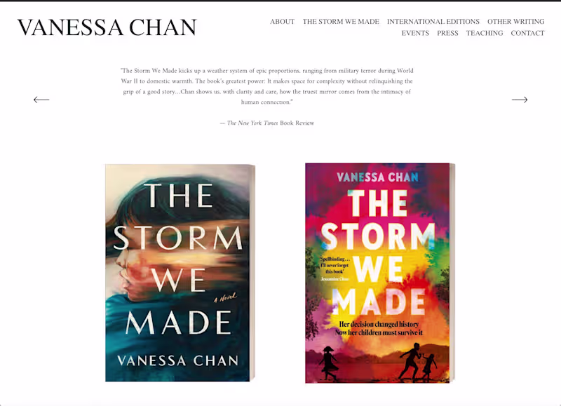 Cover image for Vanessa Chan | Squarespace Website Design and Development
